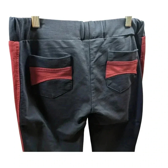 Elisabetta Franchi Logo Track Pants Navy/Burgundy SZ 6-8 Exc condition - Picture 4 of 7